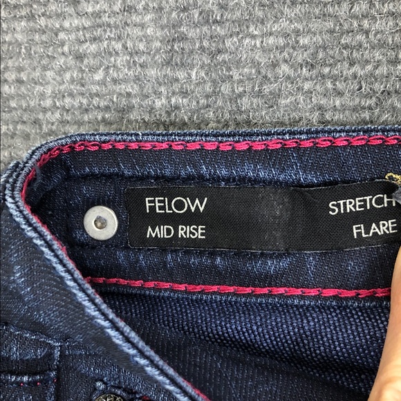 Buffalo David Bitton Dark Indigo Stretch Flared Jeans (B4) - Picture 9 of 13